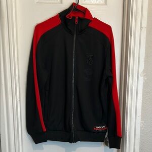 Men's Black and Red Track Jacket